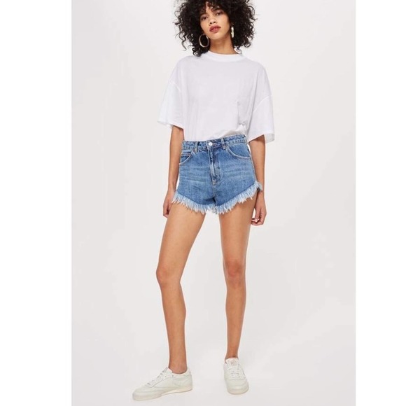 Topshop Kiri Cutoff Jean Shorts